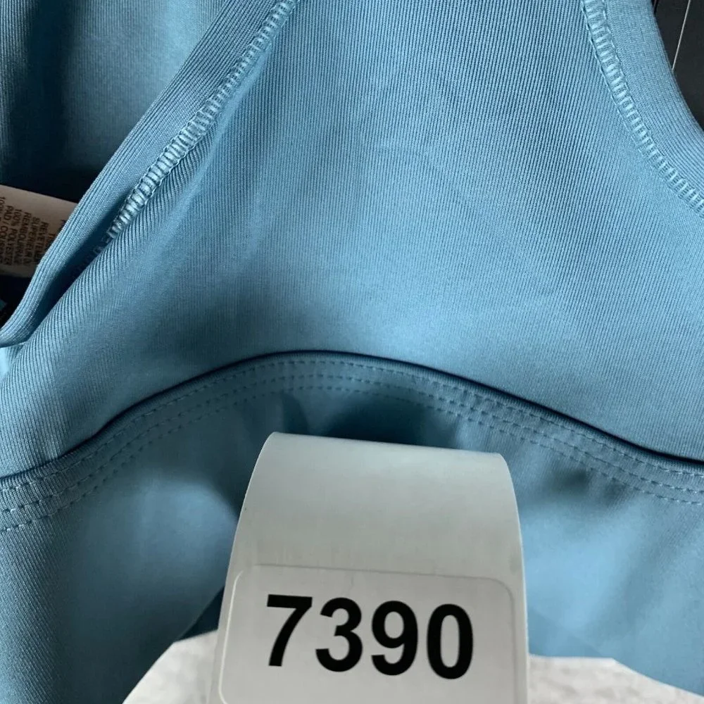 Nike Sports‎ Bra Two in One Women's XS Teal  Comfort Pad System Pullover 7390